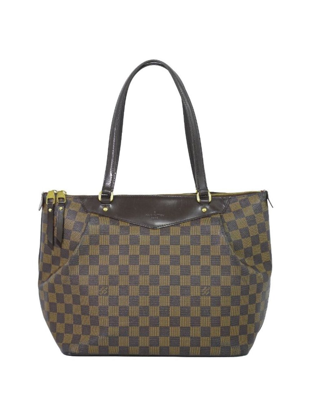Louis Vuitton LV Westminster GM Damier Ebene Shoulder Bag Tote Brown Vintage - Picture 1 of 9